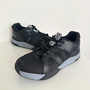 On The Roger Clubhouse Pro Tennis Shoes Lifestyle Black Glacier Gray Men's 9.5